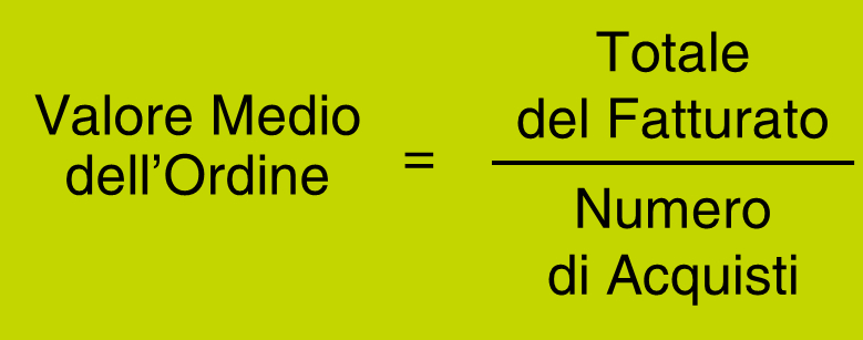 Formula Valore Medio Ordine